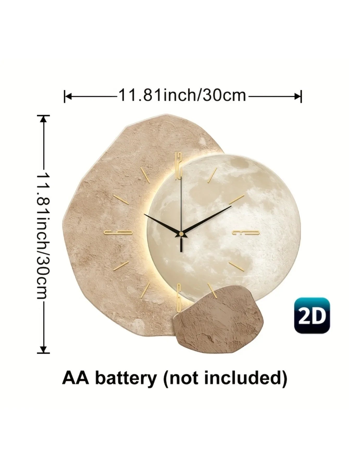 Moonlit Quiet Wall Clock